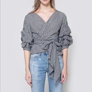 Farrow wrap around blouse